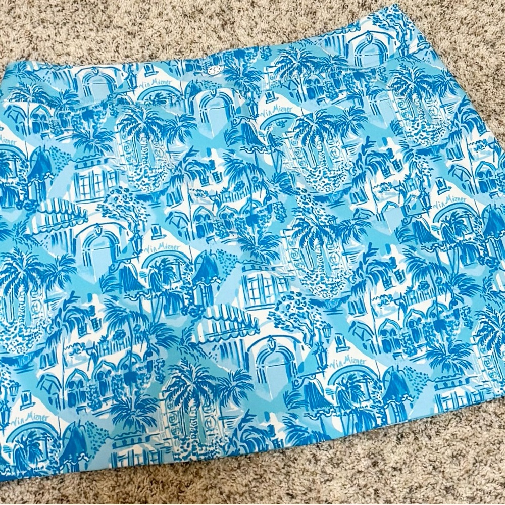 Lilly Pulitzer Luxletic Monica Scallop Skort in Amalfi Blue, , US 16 - Picture 4 of 6